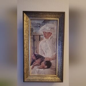 14.5"x 8.5" Framed print of the painting Young Girl at a Window